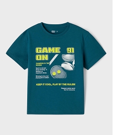 GEMO Tee-shirt manches courtes avec motif XXL garçon bleu standard