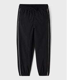 GEMO Pantalon de jogging en toile parachute garçon noir standard