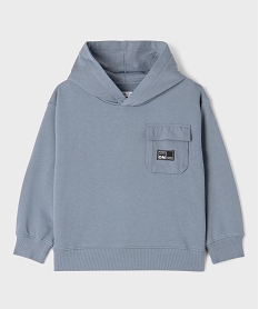 GEMO Sweat à capuche avec poche poitrine garçon Bleu