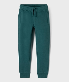 GEMO Pantalon de jogging molletonné avec ceinture ajustable garçon Vert