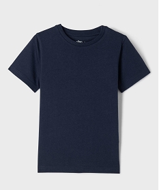 GEMO Tee-shirt à manches courtes en coton uni garçon Bleu