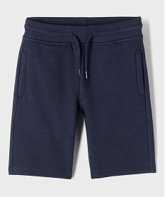 GEMO Bermuda molletonné avec taille ajustable garçon Bleu