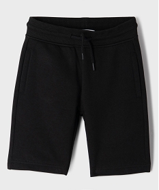 GEMO Bermuda molletonné avec taille ajustable garçon noir standard