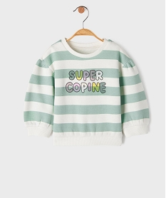 GEMO Sweat imprimé à manches bouffantes bébé fille Vert