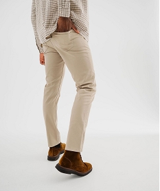 GEMO Pantalon chino coupe Slim homme Beige