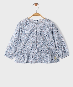 GEMO Blouse manches longues à motifs fleuris bébé fille - LuluCastagnette Bleu