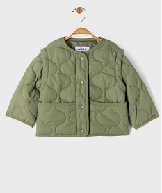 GEMO Blouson matelassé avec manches amovibles bébé fille vert standard