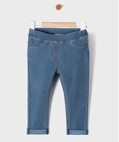 GEMO Jegging à taille réglable et revers bébé fille bleu standard