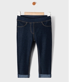 GEMO Jegging à taille réglable et revers bébé fille Bleu