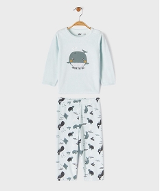 GEMO Pyjama en velours 2 pièces avec motifs marins bébé garçon Bleu