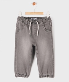 GEMO Jean jogger à taille ajustable bébé garçon Gris