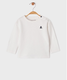 GEMO Tee-shirt manches longues en twill jersey bébé garçon - LuluCastagnette blanc standard