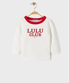 GEMO Sweat en molleton douillet bébé garçon - LuluCastagnette blanc standard