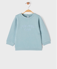 GEMO Sweat molletonné avec inscriptions en relief bébé garçon bleu standard