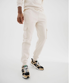 GEMO Pantalon de jogging avec poches à rabat homme Beige