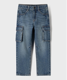 GEMO Jean large à poches cargo garçon bleu standard