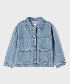 GEMO Veste en jean légère coupe droite fille bleu standard