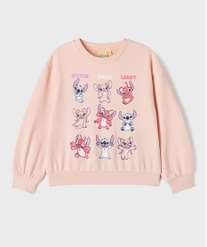 GEMO Sweat molletonné avec motif Stitch fille - Disney Rose