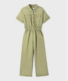 GEMO Combinaison pantalon à manches courtes fille vert standard