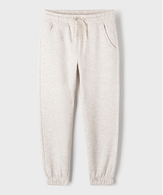 GEMO Pantalon de jogging avec taille ajustable fille beige chine