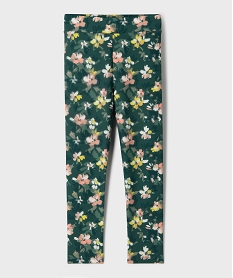 GEMO Legging long de sport en stretch à large ceinture élastique fille Vert
