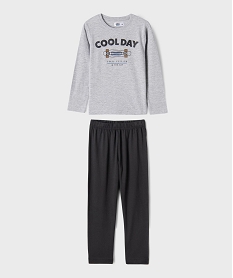 GEMO Pyjama 2 pièces en coton imprimé garçon Gris