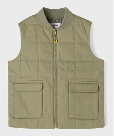 GEMO Doudoune sans manches avec poches à rabat garçon vert standard