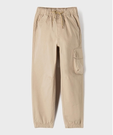 GEMO Pantalon jogger en toile ripstop extensible garçon Beige