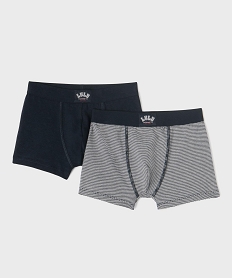 GEMO Boxers en coton stretch garçon (lot de 2) - LuluCastagnette Bleu