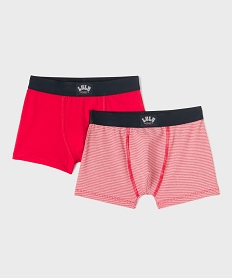 GEMO Boxers en coton stretch garçon (lot de 2) - LuluCastagnette Rouge
