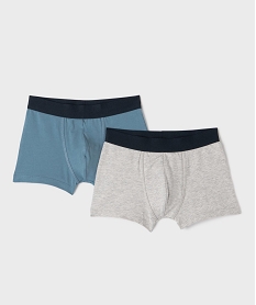 GEMO Boxer coton stretch imprimé garçon (lot de 2) bleu standard