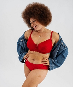GEMO Soutien-gorge emboitant à armatures femme grande taille rouge standard