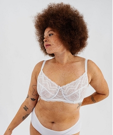 GEMO Soutien-gorge emboitant à armatures femme grande taille blanc vif