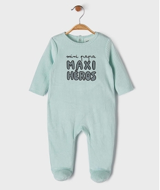 GEMO Pyjama en velours côtelé avec message bébé Bleu