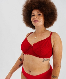 GEMO Soutien-gorge emboitant à armatures femme grande taille rouge standard