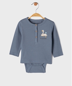 GEMO Tee-shirt body 2 en 1 bébé garçon Bleu