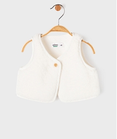 GEMO Veste sans manches en sherpa bébé Beige