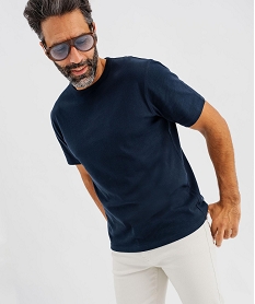 GEMO Tee-shirt manches courtes et col rond homme Bleu
