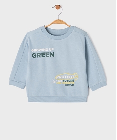 GEMO Sweat avec inscriptions  Green  bébé garçon Bleu