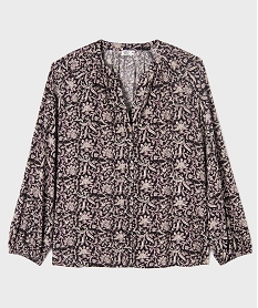 GEMO Chemise imprimée en viscose femme grande taille Noir