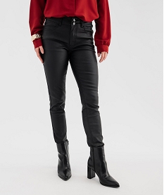 GEMO Jean Slim en toile enduite effet push-up femme noir standard