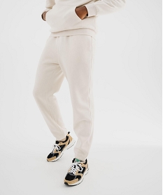 GEMO Pantalon de jogging intérieur molletonné homme beige standard