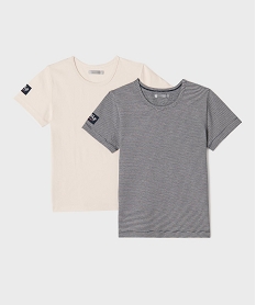 GEMO Tee-shirts manches courtes lingerie fille (lot de 2) - LuluCastagnette Bleu
