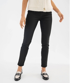 GEMO Pantalon slim avec taille élastique femme noir standard