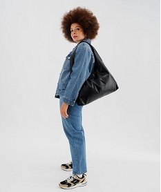 GEMO Jean Straight en coton stretch avec taille ajustable femme grande taille Bleu