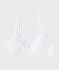 GEMO Soutien-gorge triangle à fines bretelles fille blanc vif