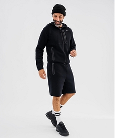 GEMO Sweat zippé à capuche spécial sport homme noir standard