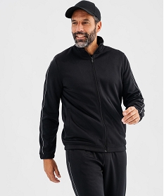 GEMO Sweat de sport zippé avec liserés réfléchissants homme noir standard