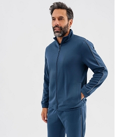 GEMO Sweat de sport zippé avec liserés réfléchissants homme Bleu