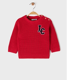 GEMO Pull en coton avec motif en maille bouclette bébé garçon - LuluCastagnette rouge standard